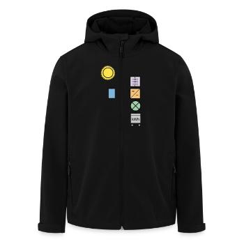 Photovoltaiksystem - Recycelte Männer Softshell-Jacke von Stanley/Stella - Schwarz - Vorne - AI Model Male 185 light (185cm)