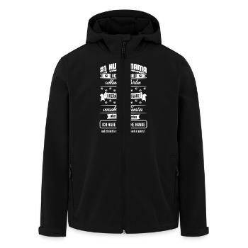 Hundemama #1 - Recycelte Männer Softshell-Jacke von Stanley/Stella - Schwarz - Vorne - AI Model Male 185 light (185cm)