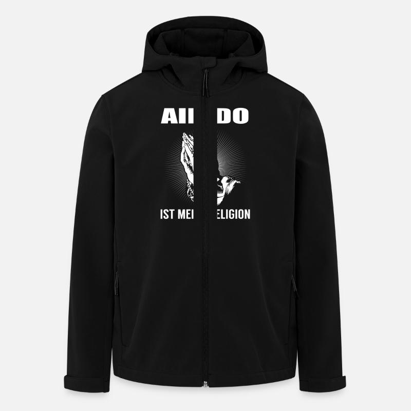 Aikido - my religion - Men’s Recycled Softshell Jacket by Stanley/Stella - black