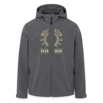 Weltbester Elektriker - Recycelte Männer Softshell-Jacke von Stanley/Stella - Anthrazit - Vorne - AI Model Male 185 light (185cm)