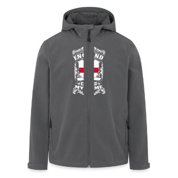 England - My country - My home - Recycelte Männer Softshell-Jacke von Stanley/Stella - Anthrazit - Vorne - AI Model Male 185 light (185cm)
