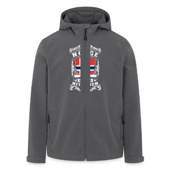 Norge - Norvège - Norvège - Veste softshell homme en polyester recyclé Stanley/Stella - charbon - Devant - AI Model Male 185 light (185cm)