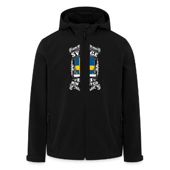 Sverige - Sweden - Schweden - Veste softshell homme en polyester recyclé Stanley/Stella - noir - Devant - AI Model Male 185 light (185cm)