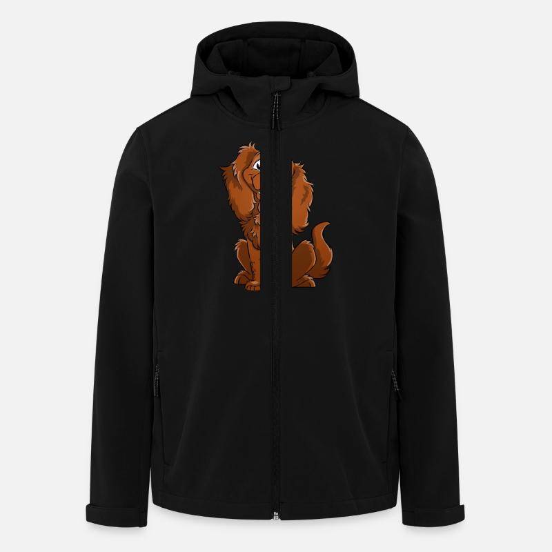 Cavalier King Charles - Feu - Veste softshell homme en polyester recyclé Stanley/Stella - noir