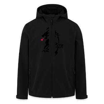 Stammes-Drache bzh Hermine Breton - Recycelte Männer Softshell-Jacke von Stanley/Stella - Schwarz - Vorne - AI Model Male 185 light (185cm)