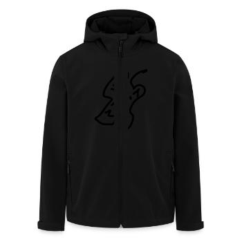 schmetterling - Recycelte Männer Softshell-Jacke von Stanley/Stella - Schwarz - Vorne - AI Model Male 185 light (185cm)