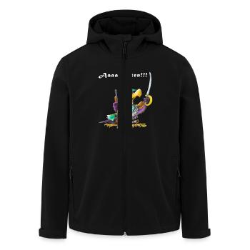Schützenadler - Recycelte Männer Softshell-Jacke von Stanley/Stella - Schwarz - Vorne - AI Model Male 185 light (185cm)