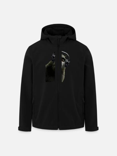 Hemd Monkey Music von Custom - Recycelte Männer Softshell-Jacke von Stanley/Stella - Schwarz