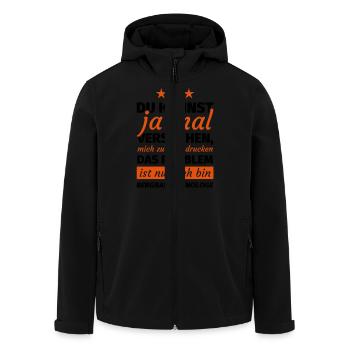 Bergbautechnologe - Recycelte Männer Softshell-Jacke von Stanley/Stella - Schwarz - Vorne - AI Model Male 185 light (185cm)