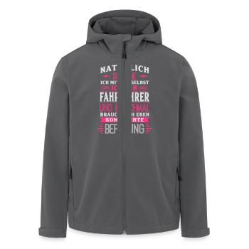 Fahrlehrer der Berater - Recycelte Männer Softshell-Jacke von Stanley/Stella - Schwarz - Vorne - AI Model Male 185 light (185cm)
