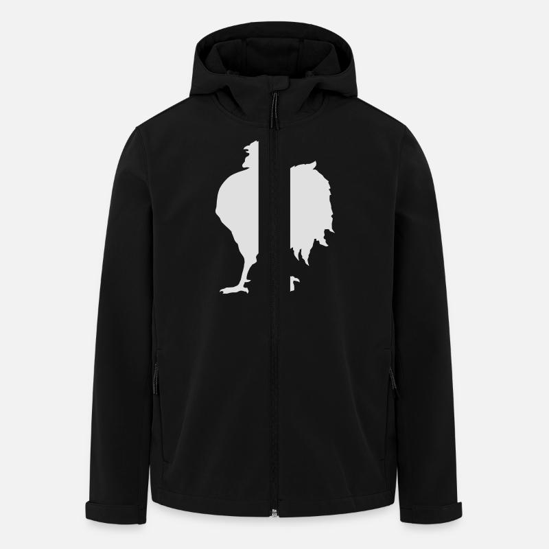 coq_seul_white - Veste softshell homme en polyester recyclé Stanley/Stella - noir