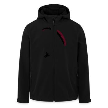 Paraglider Paragliding - Men’s Recycled Softshell Jacket by Stanley/Stella - black - Front - AI Model Male 185 light (185cm)