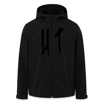 5 Striche - Recycelte Männer Softshell-Jacke von Stanley/Stella - Schwarz - Vorne - AI Model Male 185 light (185cm)