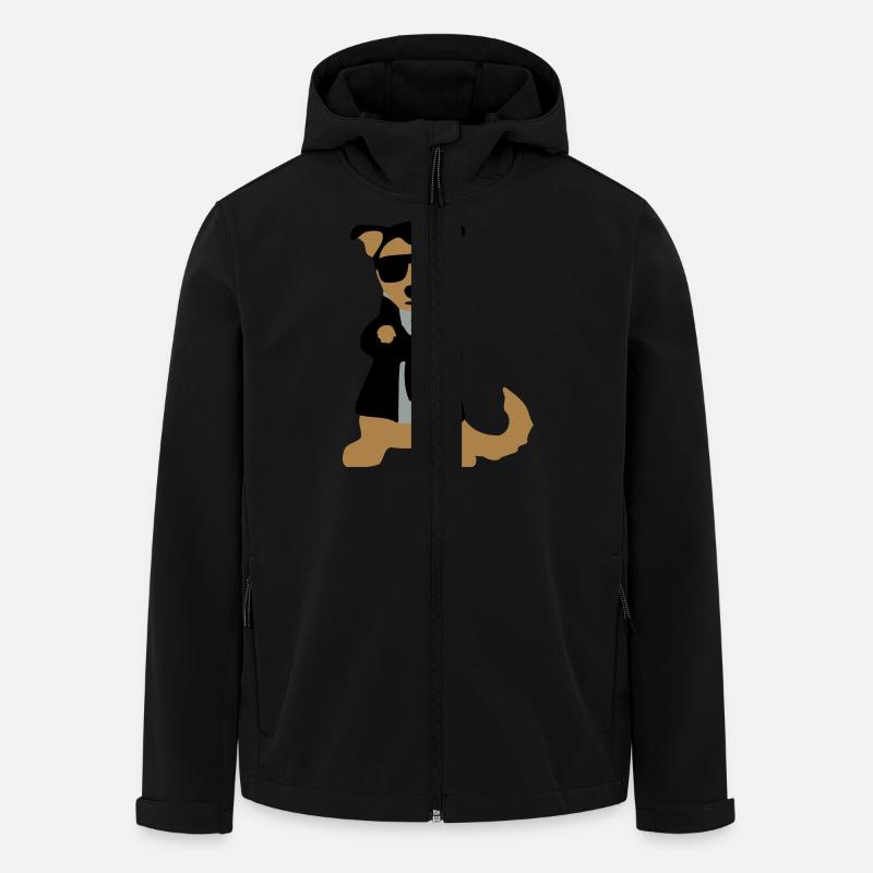 garde du corps "Lumpi" - Veste softshell homme en polyester recyclé Stanley/Stella - noir