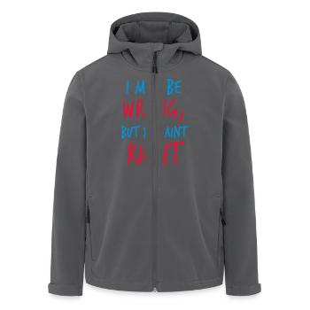 Je peux me tromper, mais vous n'est pas juste! - Veste softshell homme en polyester recyclé Stanley/Stella - noir - Devant - AI Model Male 185 light (185cm)