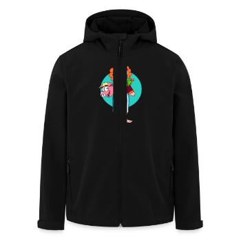 PigPirate - Recycelte Männer Softshell-Jacke von Stanley/Stella - Schwarz - Vorne - AI Model Male 185 light (185cm)