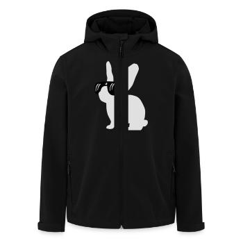 Hase mit Brille - Recycelte Männer Softshell-Jacke von Stanley/Stella - Schwarz - Vorne - AI Model Male 185 light (185cm)
