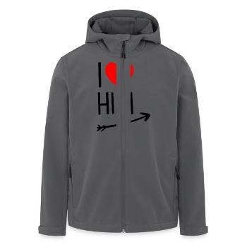 I Love Him (rechts) - Recycelte Männer Softshell-Jacke von Stanley/Stella - Schwarz - Vorne - AI Model Male 185 light (185cm)