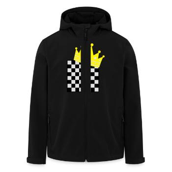 chess king - Veste softshell homme en polyester recyclé Stanley/Stella - noir - Devant - AI Model Male 185 light (185cm)