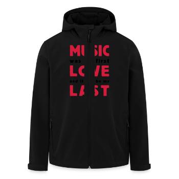 music first love 2 colors - Recycelte Männer Softshell-Jacke von Stanley/Stella - Schwarz - Vorne - AI Model Male 185 light (185cm)