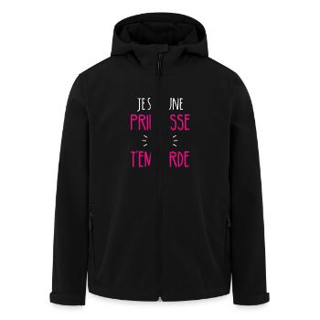 Je suis une princesse - Veste softshell homme en polyester recyclé Stanley/Stella - noir - Devant - AI Model Male 185 light (185cm)