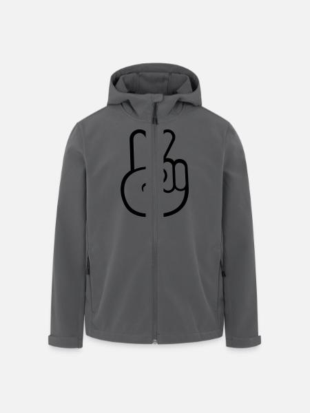 Peace sign hand peace cool - Men’s Recycled Softshell Jacket by Stanley/Stella - black