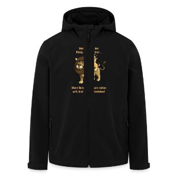 wenn_deine_prinzessin_reiten_will_bist_d - Recycelte Männer Softshell-Jacke von Stanley/Stella - Schwarz - Vorne - AI Model Male 185 light (185cm)
