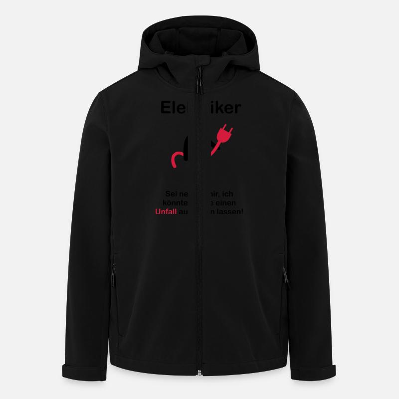 Elektriker - Ich könnte es wie einen Unfall - Recycelte Männer Softshell-Jacke von Stanley/Stella - Schwarz