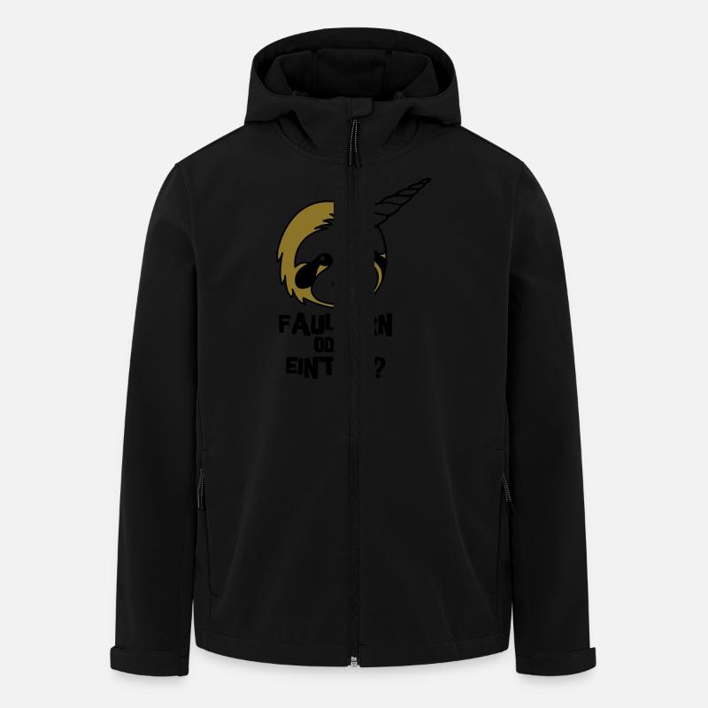 Faulhorn oder Eintier - Recycelte Männer Softshell-Jacke von Stanley/Stella - Schwarz