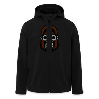 Gorilla agro kopf - Recycelte Männer Softshell-Jacke von Stanley/Stella - Schwarz - Vorne - AI Model Male 185 light (185cm)