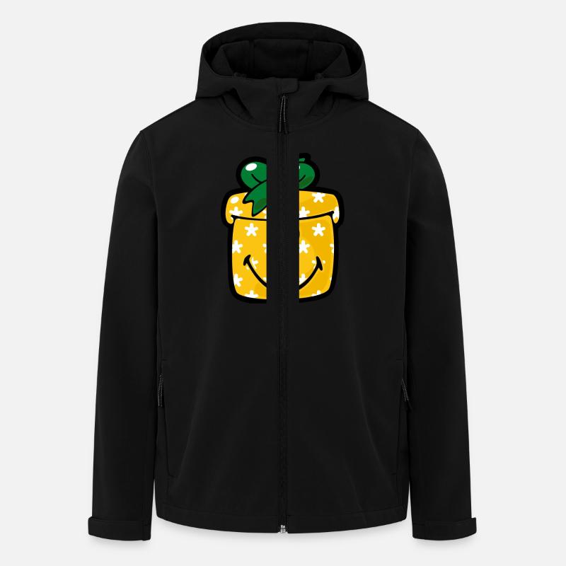 Smiley Christmas Present - Recycelte Männer Softshell-Jacke von Stanley/Stella - Schwarz