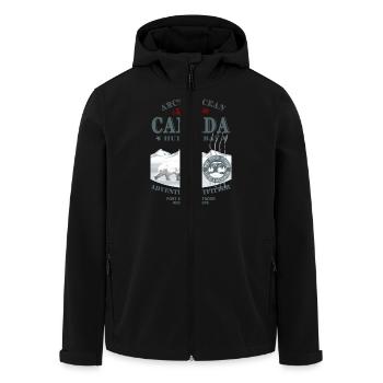 Polar Bear - Canada - Recycelte Männer Softshell-Jacke von Stanley/Stella - Schwarz - Vorne - AI Model Male 185 light (185cm)