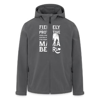 Fiercely Protective Mama Bear - Men’s Recycled Softshell Jacket by Stanley/Stella - anthracite - Front - AI Model Male 185 light (185cm)