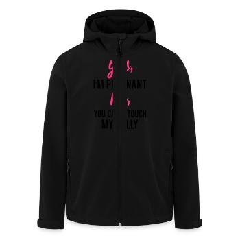 Yes I Am Pregnant No You Can't Touch My Belly - Men’s Recycled Softshell Jacket by Stanley/Stella - black - Front - AI Model Male 185 light (185cm)