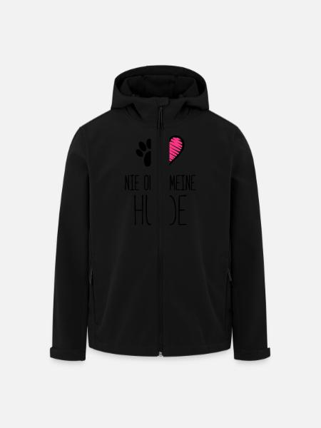 hunde nie ohne herz - Recycelte Männer Softshell-Jacke von Stanley/Stella - Schwarz