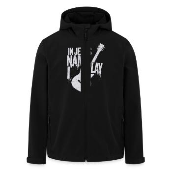 Message of faith through guitar music - Men’s Recycled Softshell Jacket by Stanley/Stella - black - Front - AI Model Male 185 light (185cm)