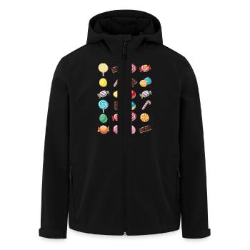Bonbons et friandises sucrées - Veste softshell homme en polyester recyclé Stanley/Stella - noir - Devant - AI Model Male 185 light (185cm)