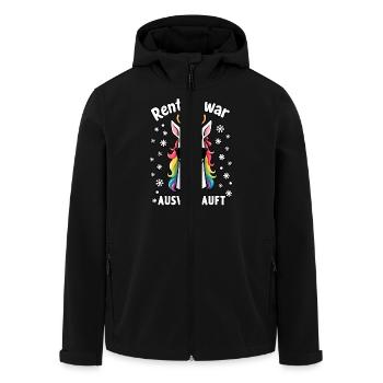Rentier war ausverkauft Einhorn - Recycelte Männer Softshell-Jacke von Stanley/Stella - Schwarz - Vorne - AI Model Male 185 light (185cm)