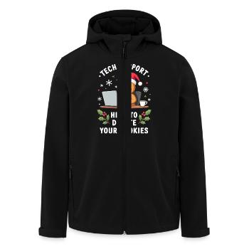 Support technique, je suis là pour supprimer vos cookies - Veste softshell homme en polyester recyclé Stanley/Stella - noir - Devant - AI Model Male 185 light (185cm)