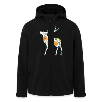 Deer - Men’s Recycled Softshell Jacket by Stanley/Stella - black - Front - AI Model Male 185 light (185cm)