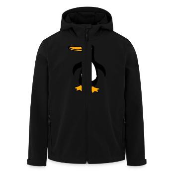 Pingouin mignon bébé enfant bambin heureux cool - Veste softshell homme en polyester recyclé Stanley/Stella - noir - Devant - AI Model Male 185 light (185cm)