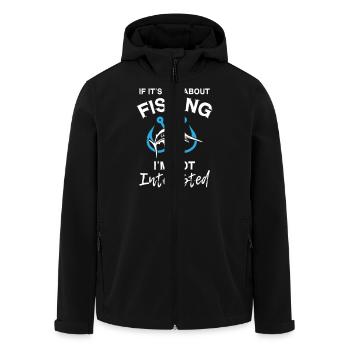 If It s Not About Fishing I m Not Interested - Men’s Recycled Softshell Jacket by Stanley/Stella - black - Front - AI Model Male 185 light (185cm)