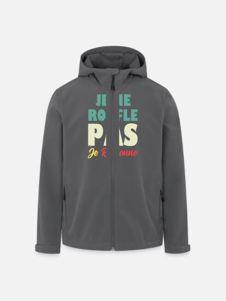 Ik snurk niet, ik spinnen - Heren softshell jas van gerecycled polyester Stanley/Stella - zwart