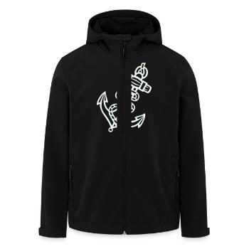 Anker Symbol - Recycelte Männer Softshell-Jacke von Stanley/Stella - Schwarz - Vorne - AI Model Male 185 light (185cm)