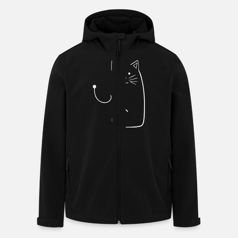 Waving Cat Maneki-neko - Men’s Recycled Softshell Jacket by Stanley/Stella - black