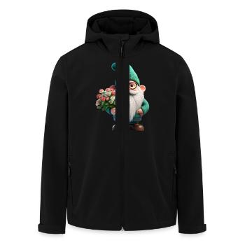 Gartenzwerg Valentinstag - Recycelte Männer Softshell-Jacke von Stanley/Stella - Schwarz - Vorne - AI Model Male 185 light (185cm)