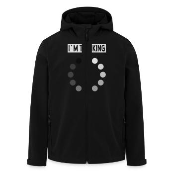 I'm Thinking Ladebalken Humor - Recycelte Männer Softshell-Jacke von Stanley/Stella - Schwarz - Vorne - AI Model Male 185 light (185cm)