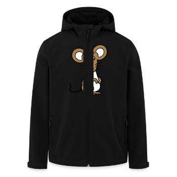 Maus Mäuschen Süße Kleine Ratte Nager Freundlich - Recycelte Männer Softshell-Jacke von Stanley/Stella - Schwarz - Vorne - AI Model Male 185 light (185cm)