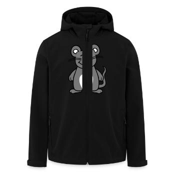 Maus Mäuschen Süße Kleine Ratte Nager Freundlich - Recycelte Männer Softshell-Jacke von Stanley/Stella - Schwarz - Vorne - AI Model Male 185 light (185cm)
