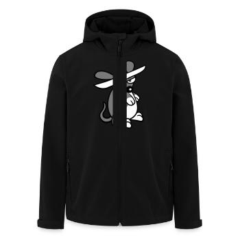 Maus großer Hut Sombrero Traurig Müde Gelangweilt - Recycelte Männer Softshell-Jacke von Stanley/Stella - Schwarz - Vorne - AI Model Male 185 light (185cm)